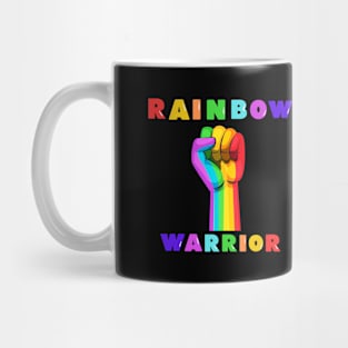 Rainbow Warrior pride month LGBTQ fist Mug